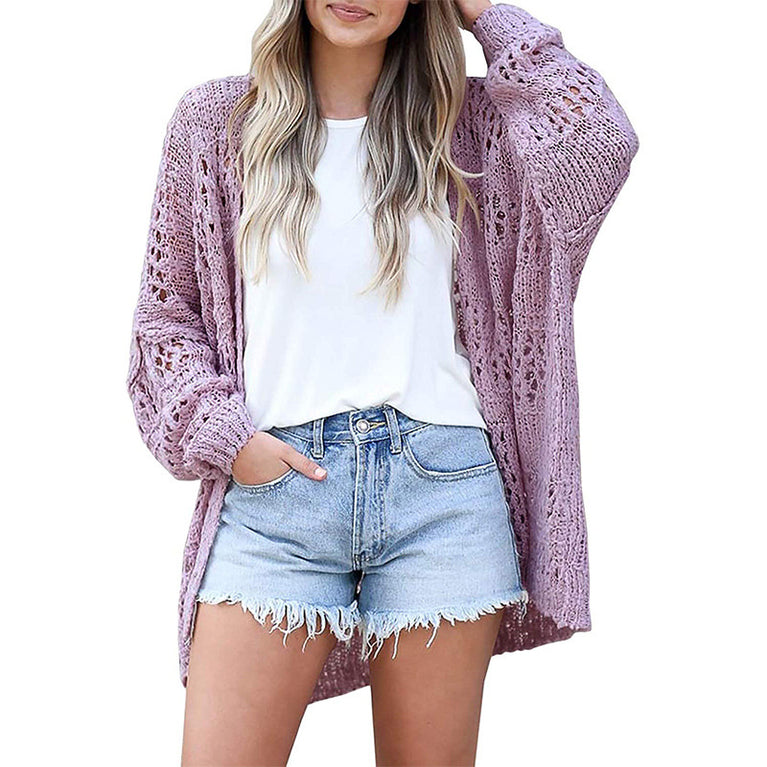 Long-sleeved Loose Cardigan Sweater