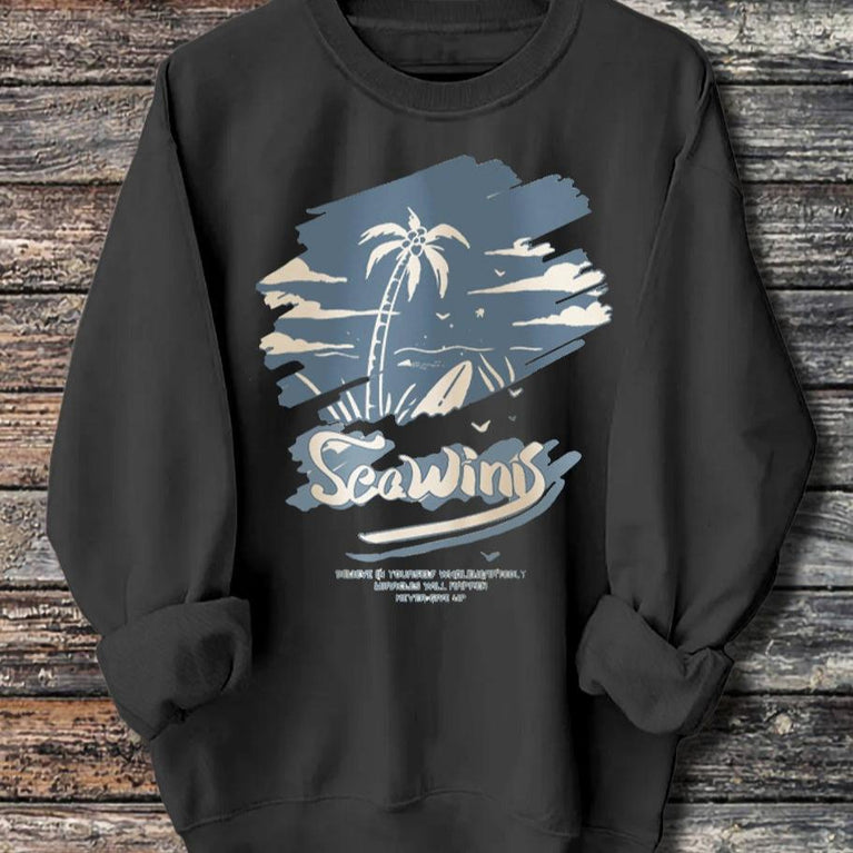 Long Sleeved Printed Hoodie