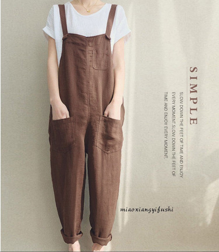 Women's Casual Breathable Large Size Overalls