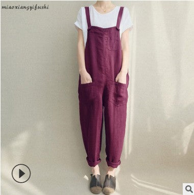 Women's Casual Breathable Large Size Overalls