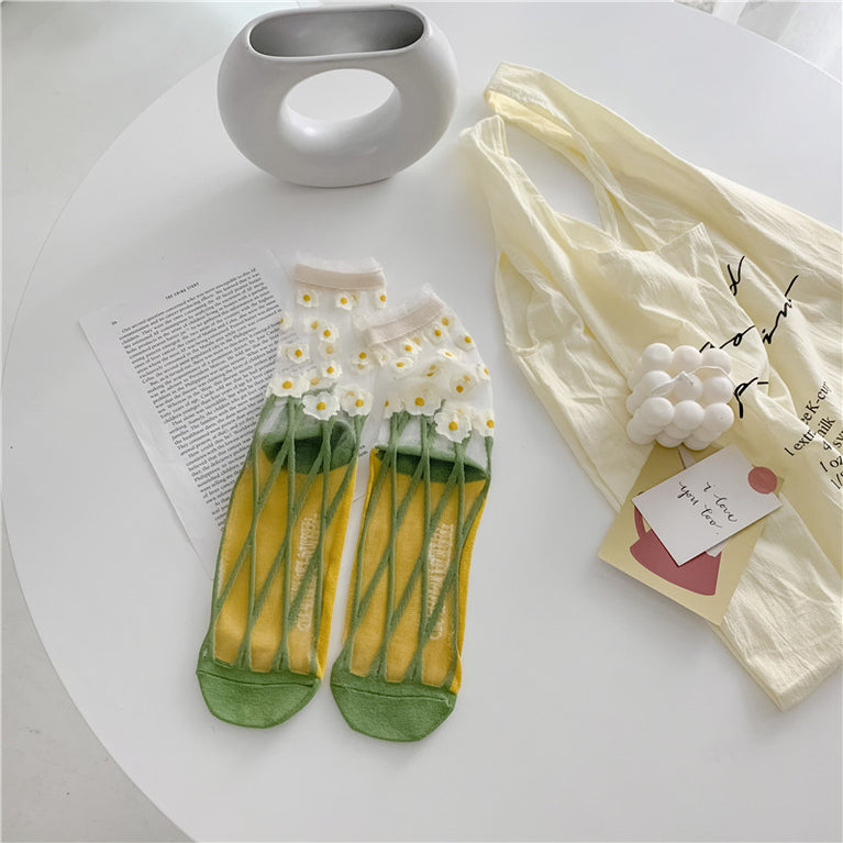 Breathable Japanese Bright Color Socks