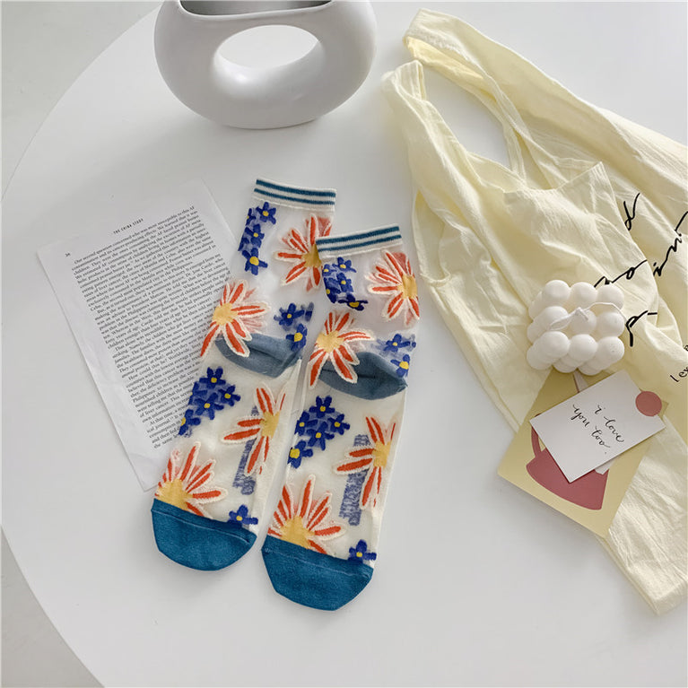 Breathable Japanese Bright Color Socks