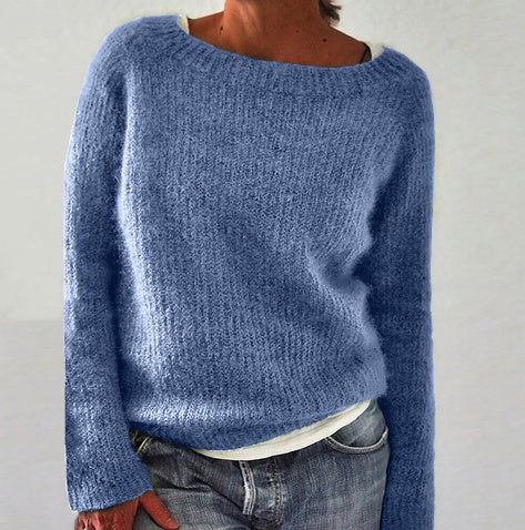 Static version basic sweater knit sweater