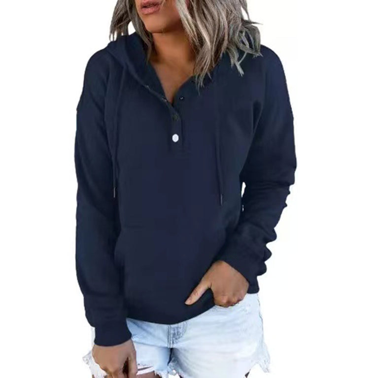 Long-Sleeved Coat Loose Casual Hooded Sweater