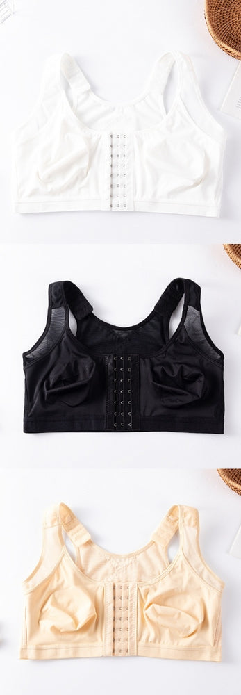 Foreign Trade Front Buckle Closed Sports Bra Plus Size