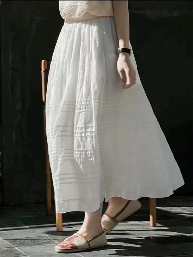 Temperament Solid Color Skirt