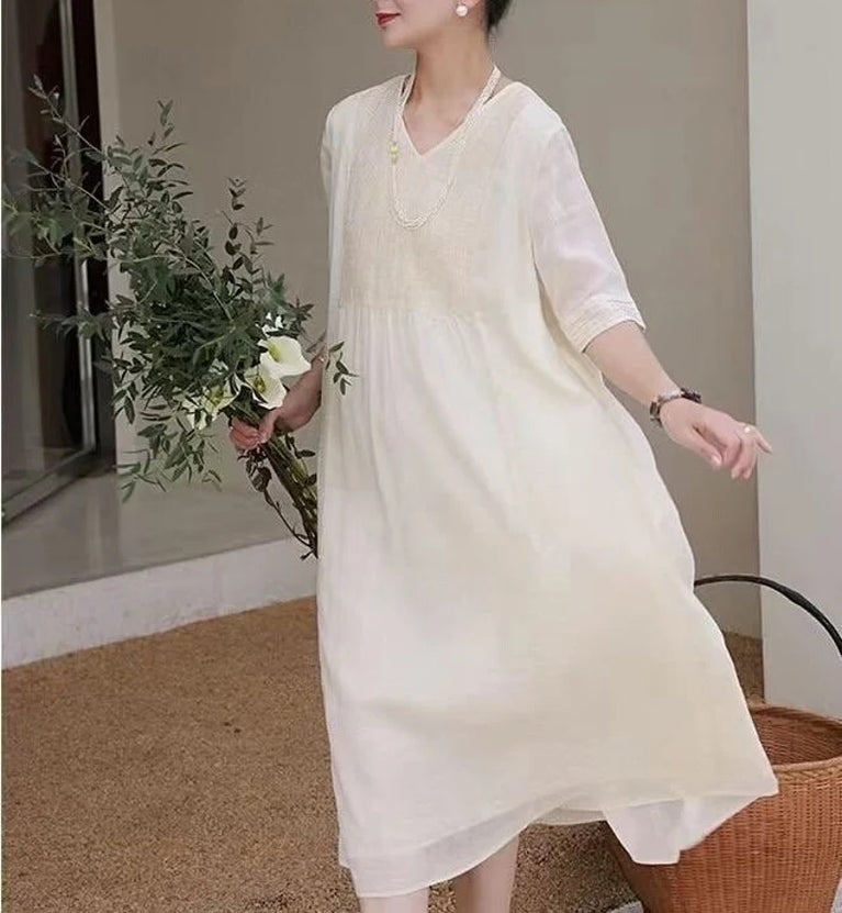 Fashion Personality Linen Dress