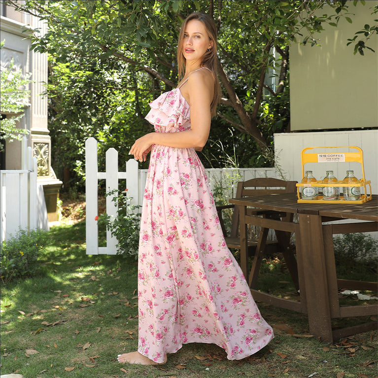 Floral Pink Printed Dress