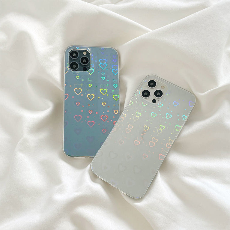 Colorful Love Double-sided Coated Silicone Phone Case