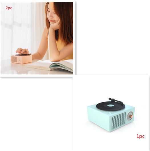 Wireless mini portable retro phonograph Bluetooth-compatible speaker