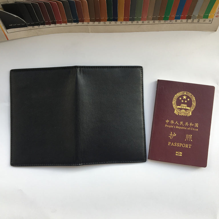 RFID Block Antimagnetic Passport Holder Leather ID Case