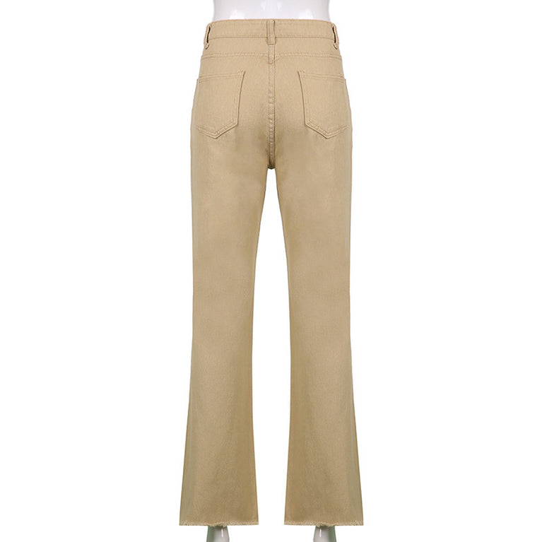 High Waist Slim Jeans Bell Bottoms