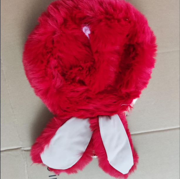 Plush Bag Faux Fur Rabbit Ear Clip