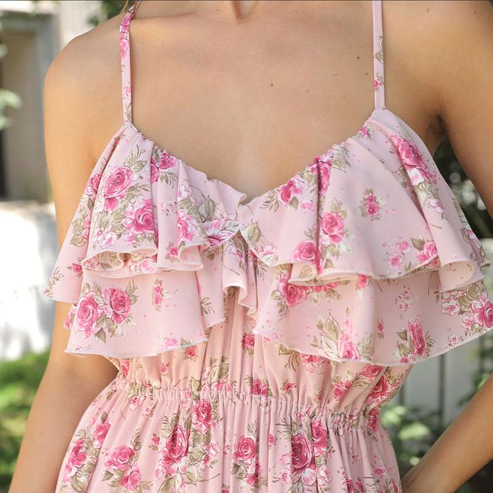 Floral Pink Printed Dress