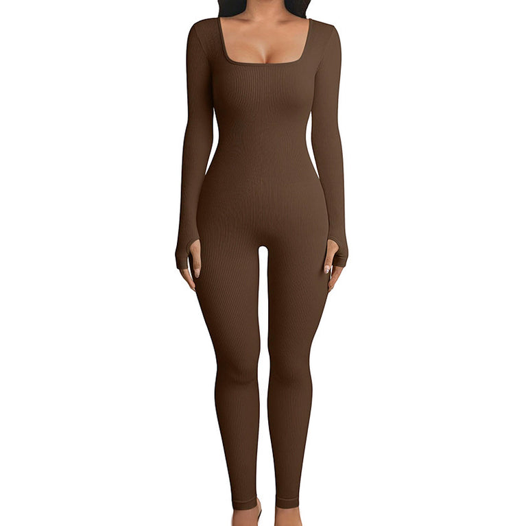 Seamless Long Sleeve Yoga Jumpsuit