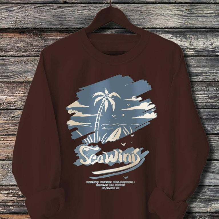 Long Sleeved Printed Hoodie