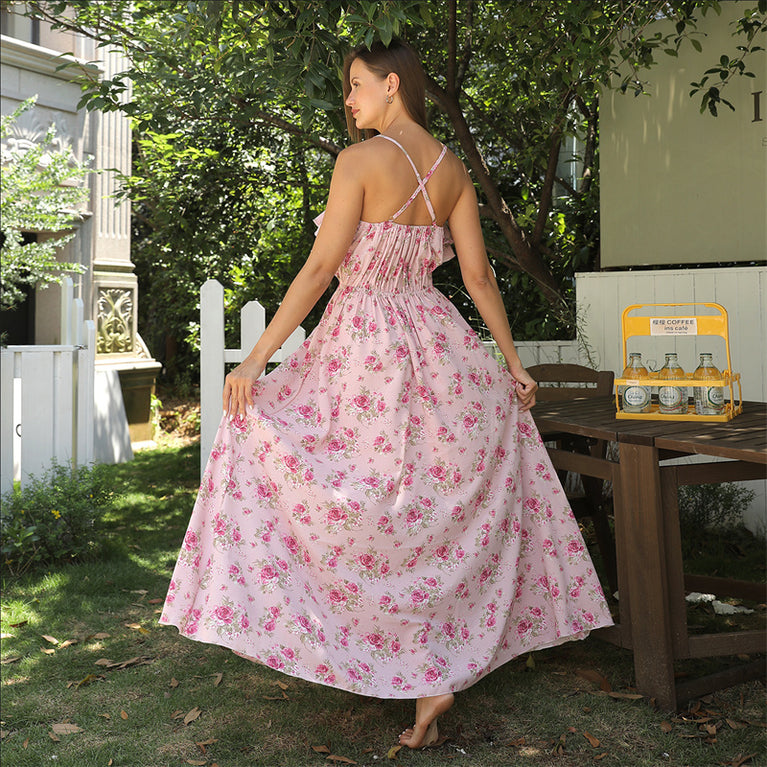 Floral Pink Printed Dress