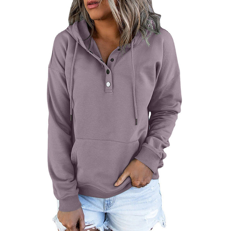 Long-Sleeved Coat Loose Casual Hooded Sweater