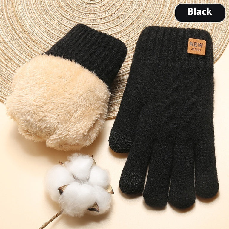 Winter Double Layer Fleece-lined Thick Gloves