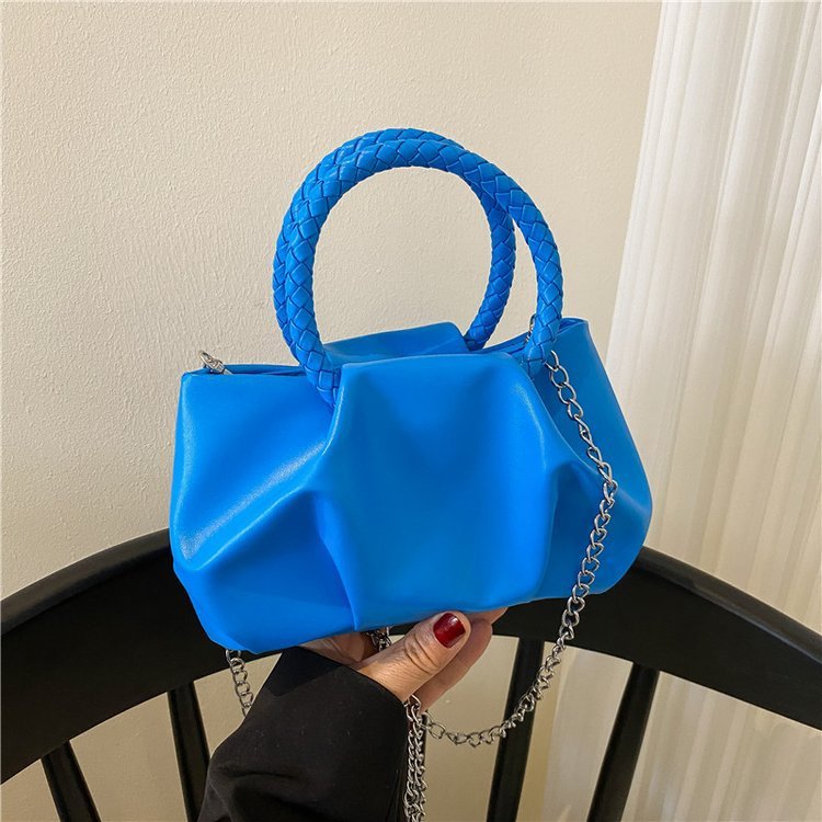 Portable Cloud Underarm Pleated Tote Chain Crossbody Bag