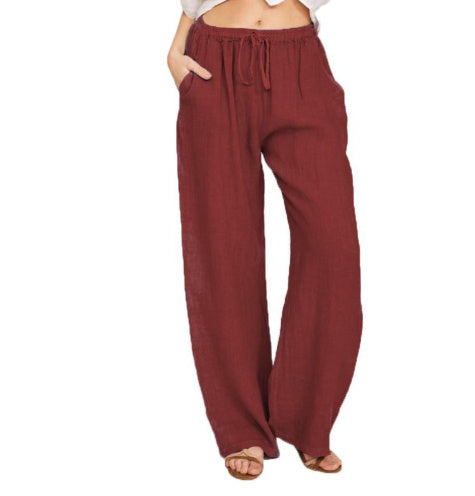 Casual Cotton And Linen Loose Yoga Pants