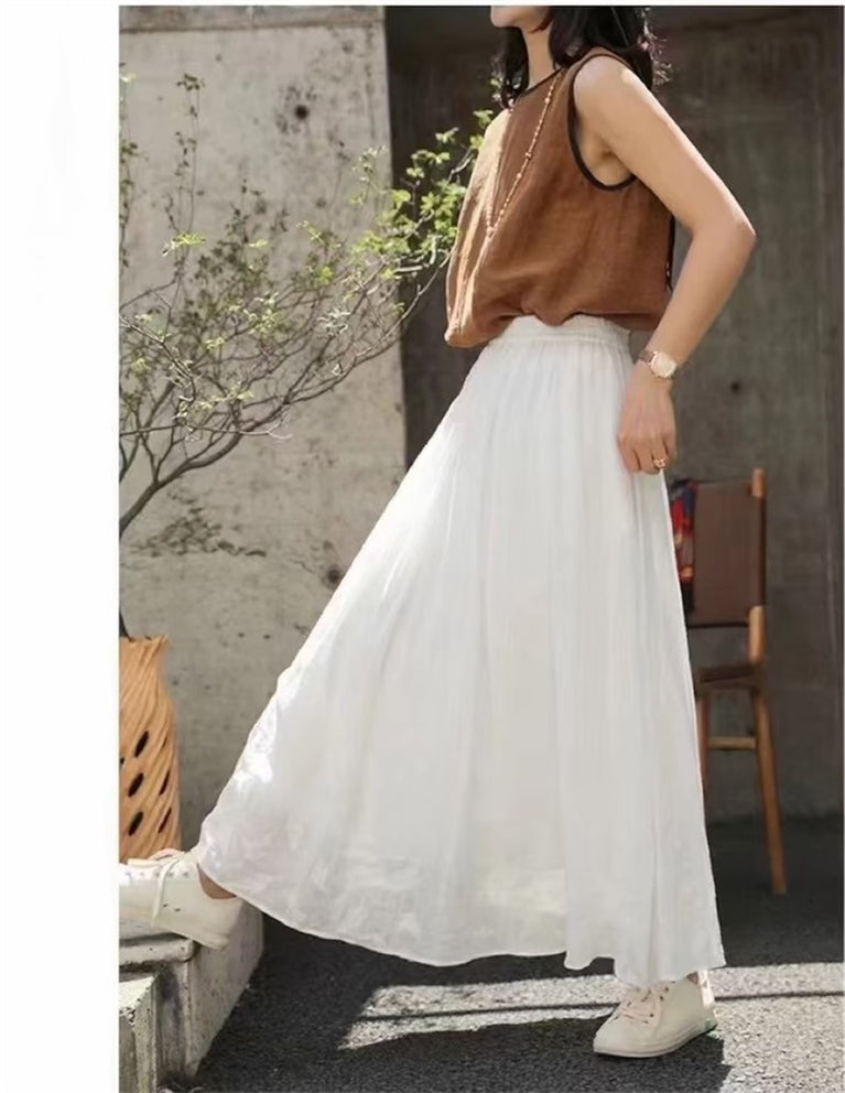 Temperament Solid Color Skirt