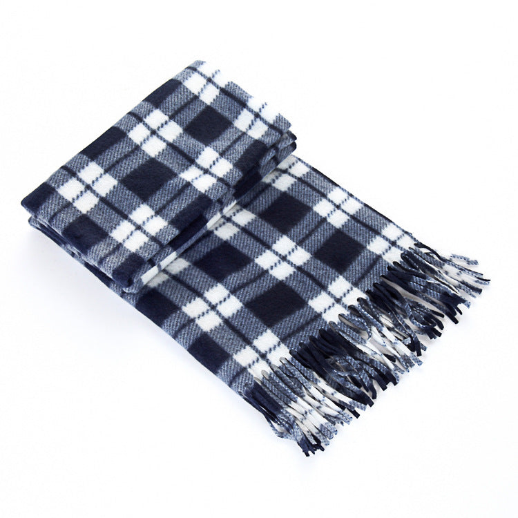 Plaid Plus-sized Thickening Thermal Men's And Women's Scarf