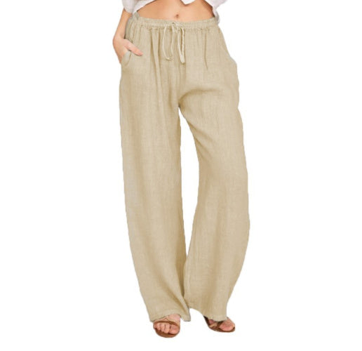 Casual Cotton And Linen Loose Yoga Pants