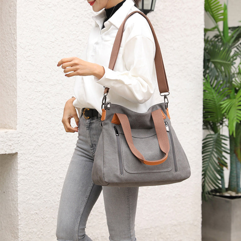 Women Totes All-match Portable Large-capacity Female Canvas Bag Female Casual Shoulder Bags