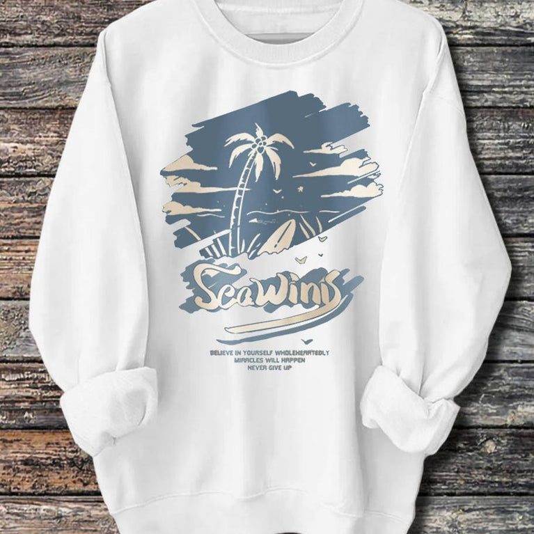 Long Sleeved Printed Hoodie