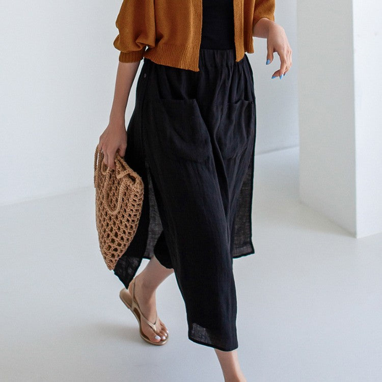 Double Pocket Large Size Culottes