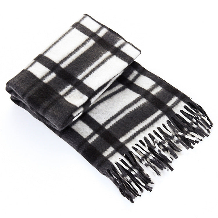 Plaid Plus-sized Thickening Thermal Men's And Women's Scarf