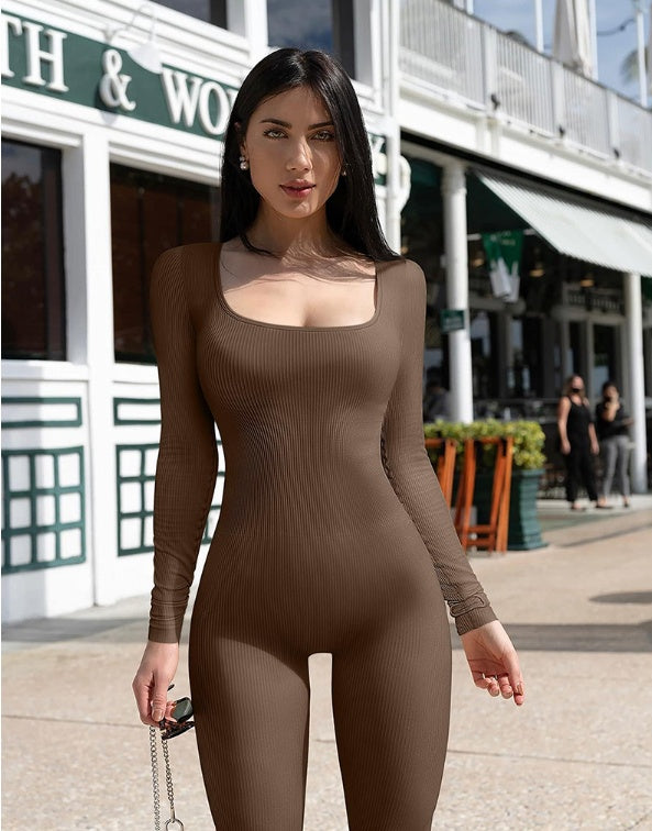 Seamless Long Sleeve Yoga Jumpsuit