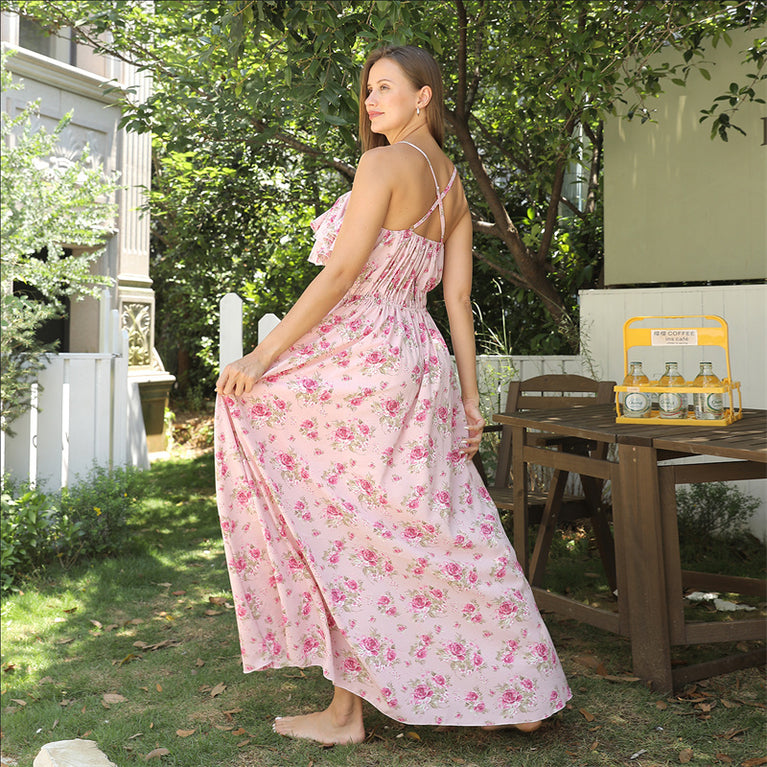 Floral Pink Printed Dress