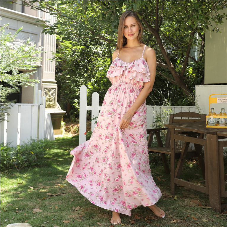 Floral Pink Printed Dress