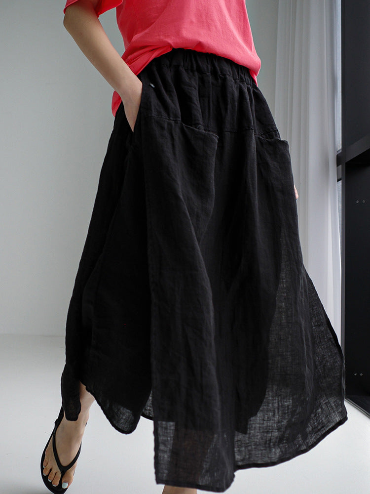 Double Pocket Large Size Culottes