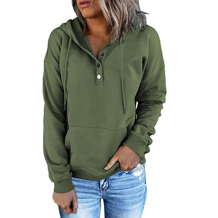 Long-Sleeved Coat Loose Casual Hooded Sweater