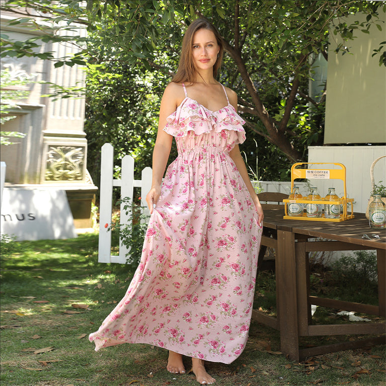 Floral Pink Printed Dress