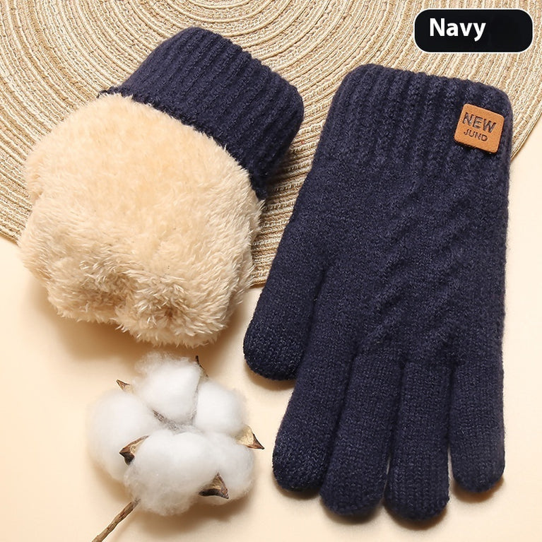 Winter Double Layer Fleece-lined Thick Gloves