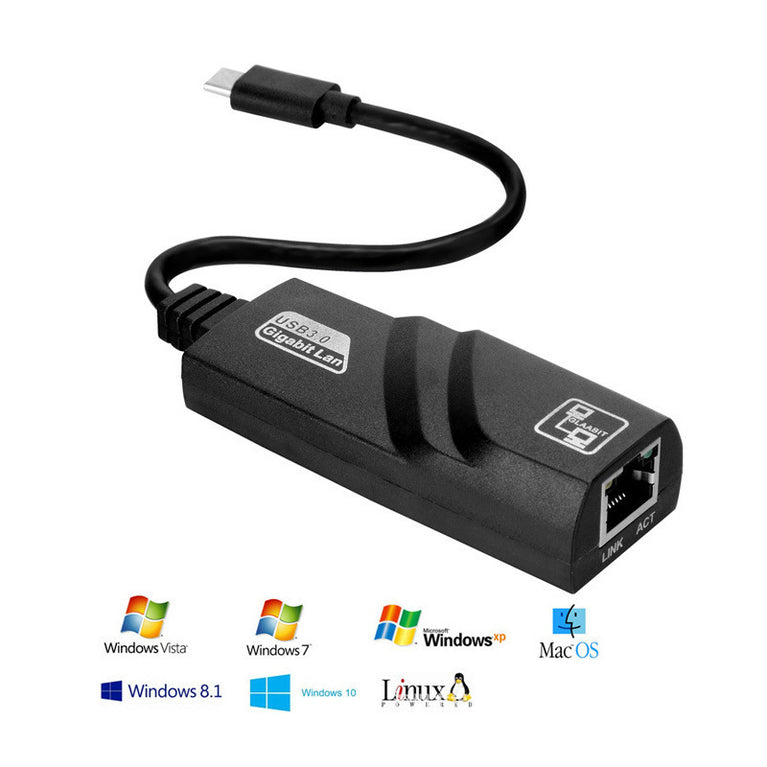 Type-C To RJ45 Gigabit Network Card To USB 3.1 Port