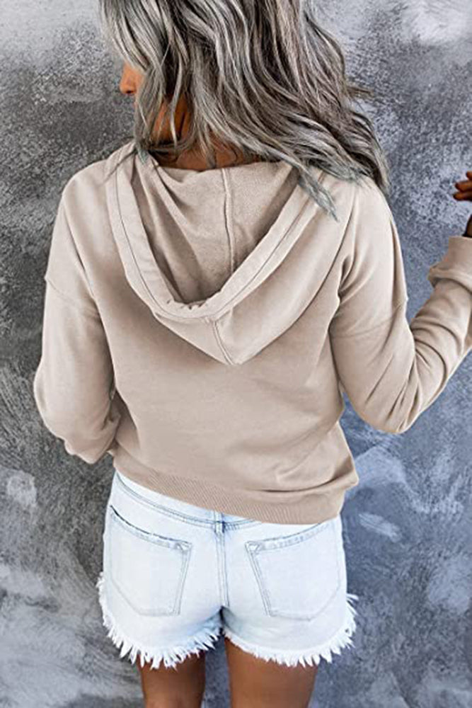 Long-Sleeved Coat Loose Casual Hooded Sweater