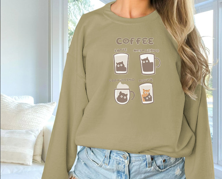 Printed Long Sleeved Sweatshirt Hoodie