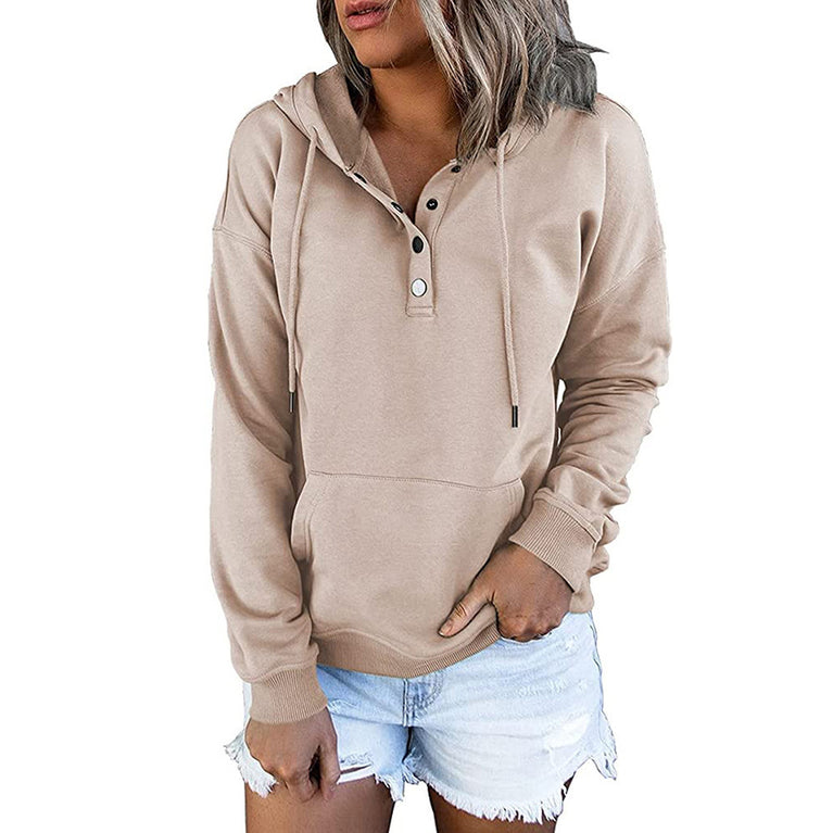 Long-Sleeved Coat Loose Casual Hooded Sweater