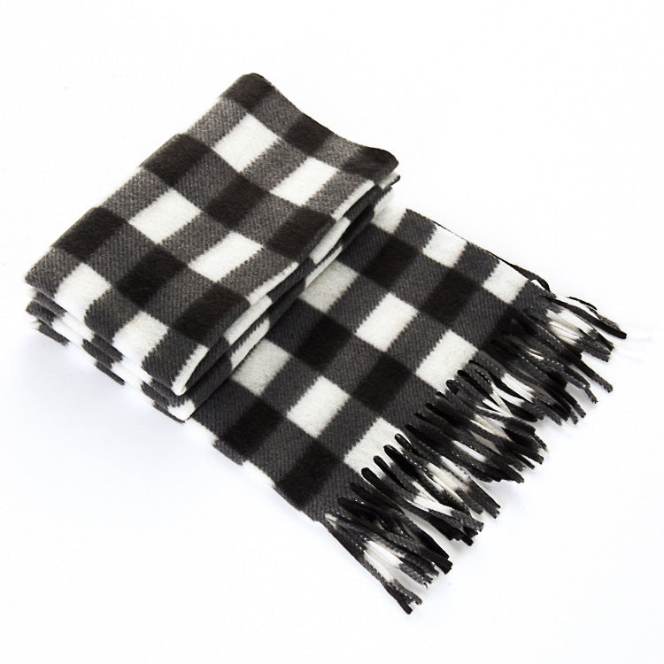 Plaid Plus-sized Thickening Thermal Men's And Women's Scarf