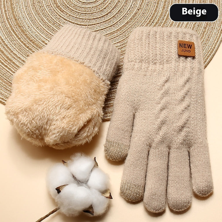 Winter Double Layer Fleece-lined Thick Gloves