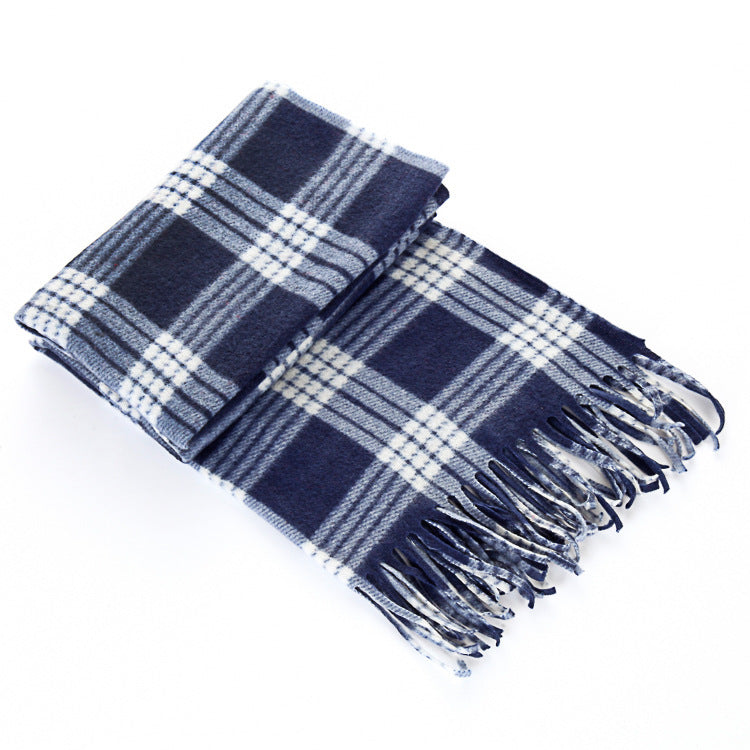 Plaid Plus-sized Thickening Thermal Men's And Women's Scarf