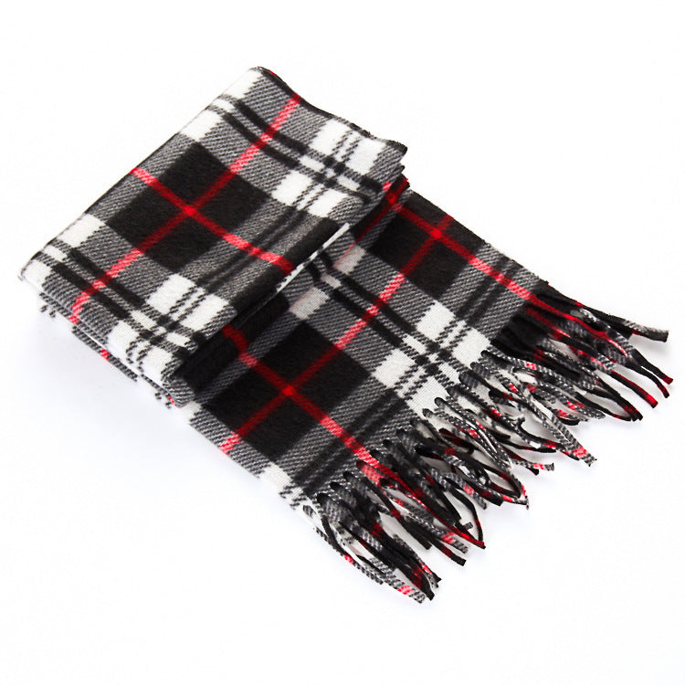 Plaid Plus-sized Thickening Thermal Men's And Women's Scarf