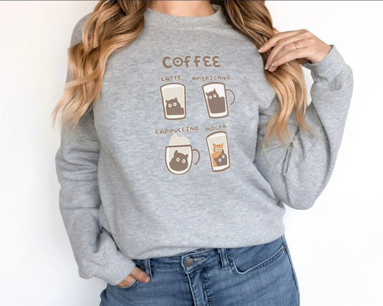 Printed Long Sleeved Sweatshirt Hoodie