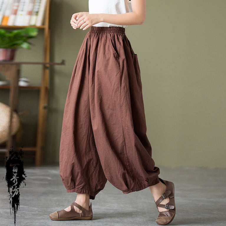 Sand Washed Linen Bloomers