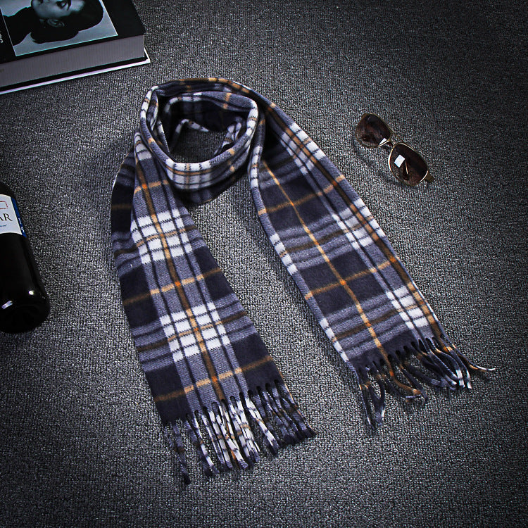 Plaid Plus-sized Thickening Thermal Men's And Women's Scarf